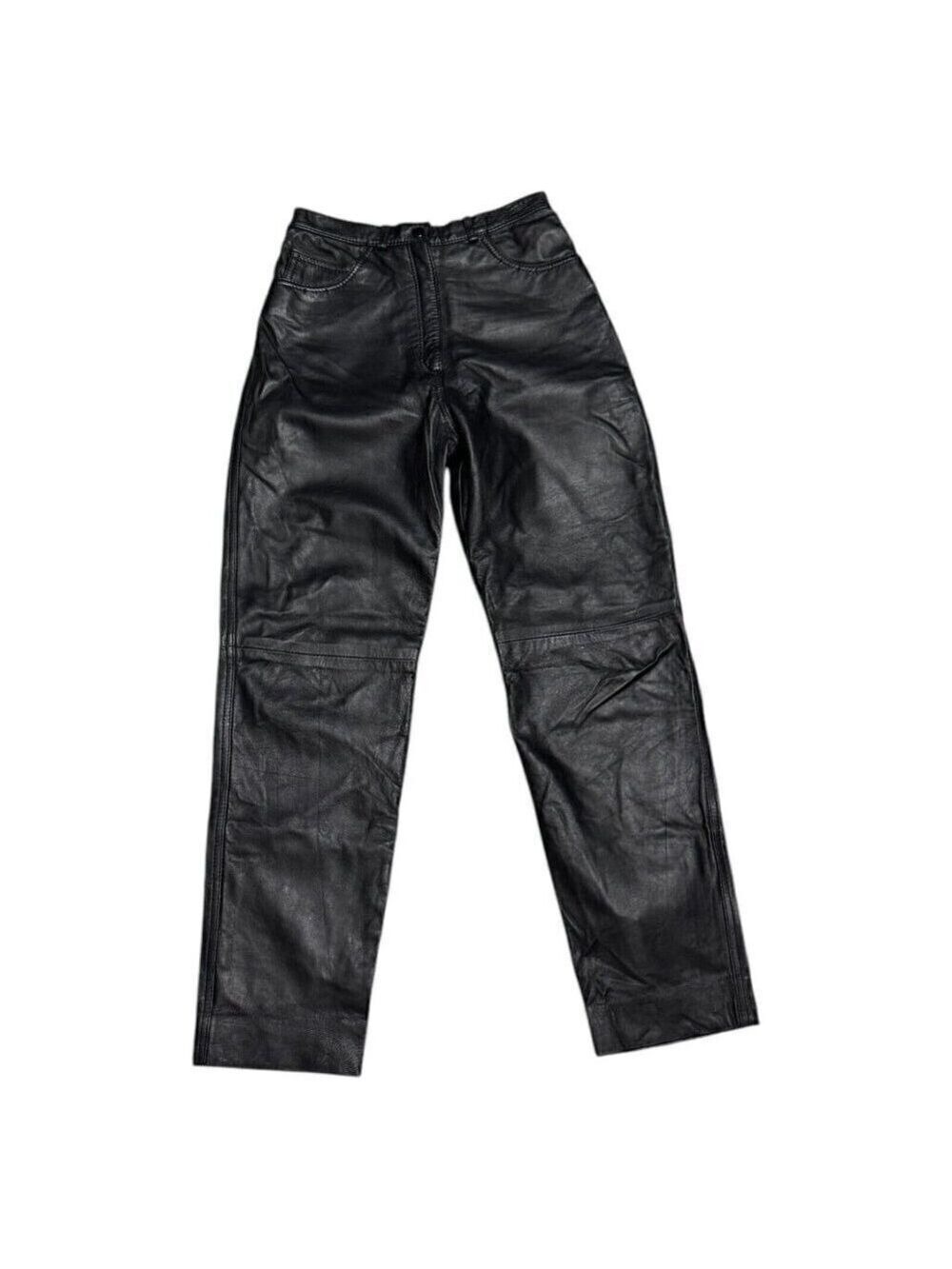 Vintage 90s GENUINE LEATHER DiCapra Designer Biker Glam Pants Womens XS
